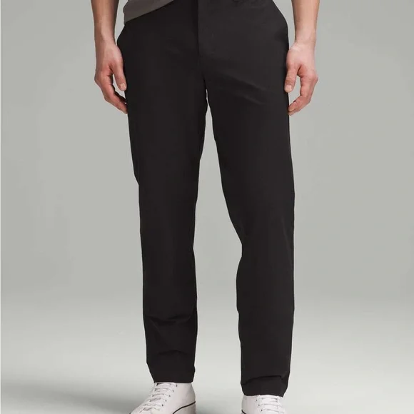 MEN’S Lululemon abc classic-fit trouser 34x32" stretch cotton mens black - Picture 1 of 8